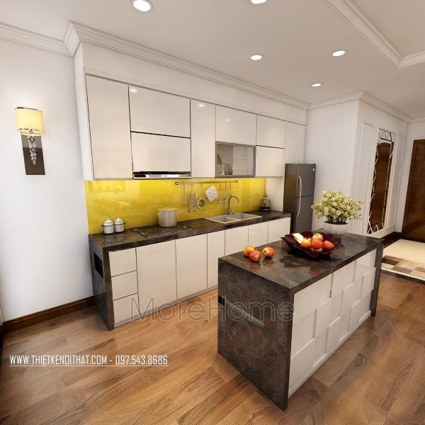 Thiết kế nội thất phòng bếp căn hộ Park Hill Premium